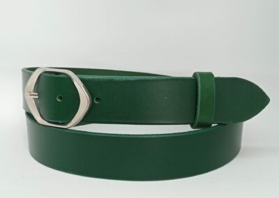 Cinturón verde con hebilla Trapecio - Añil Constantina