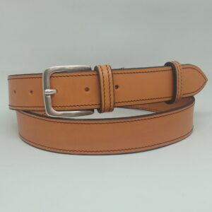 Cinturón tostado cosido marrón- Añil Constantina