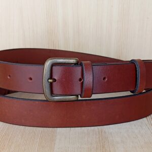 Cinturón coñac liso
