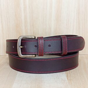 Cinturón chocolate con costura