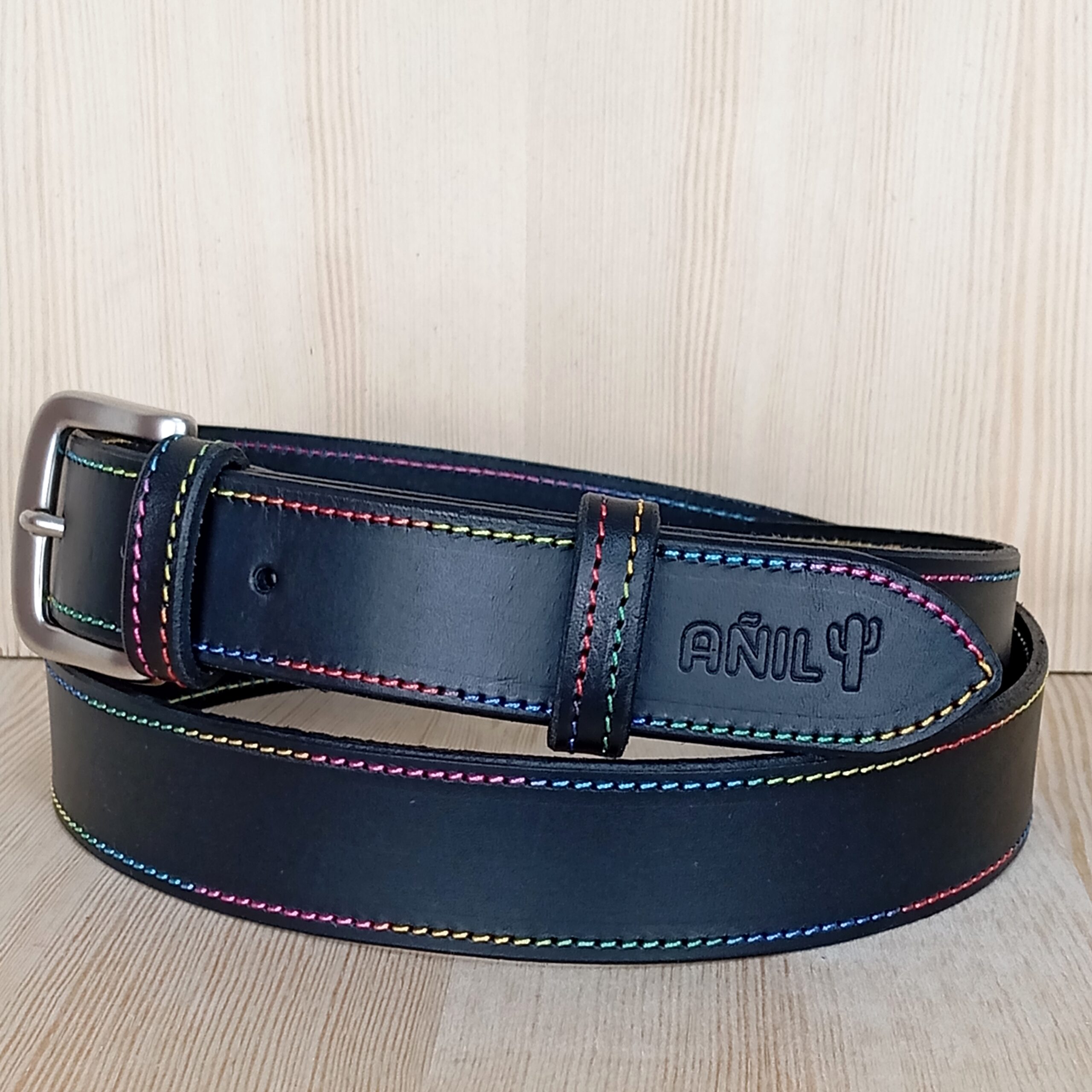 Cinturón negro con costura - Imagen 3